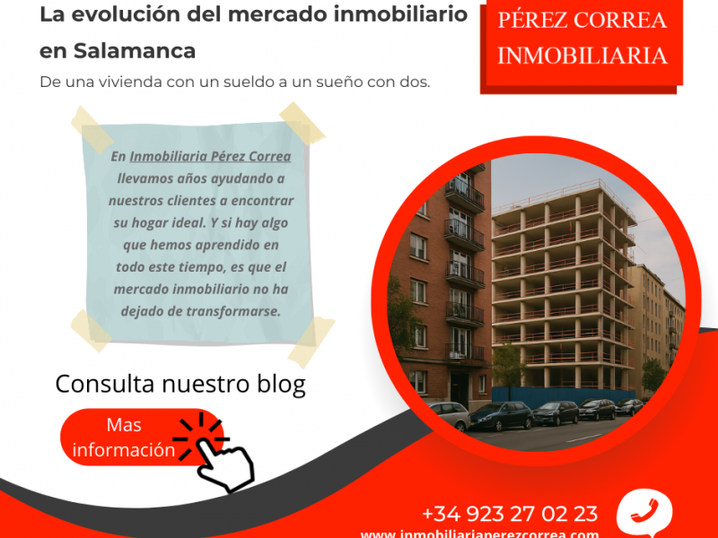 La evolución del mercado inmobiliario en Salamanca: de una vivienda con un sueldo a un sueño con dos.